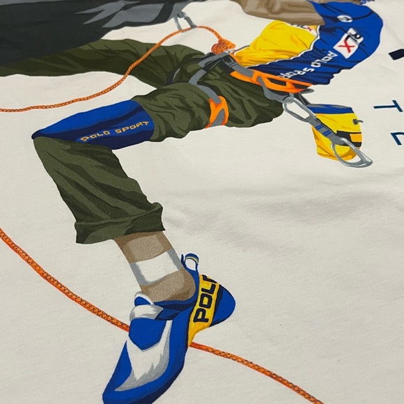 Polo Country Ralph Lauren T-Shirt Terrain Expedition Mountain Climb Rare Medium - Picture 8 of 8